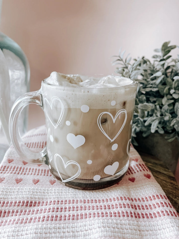 Heart Clear Glass Mug