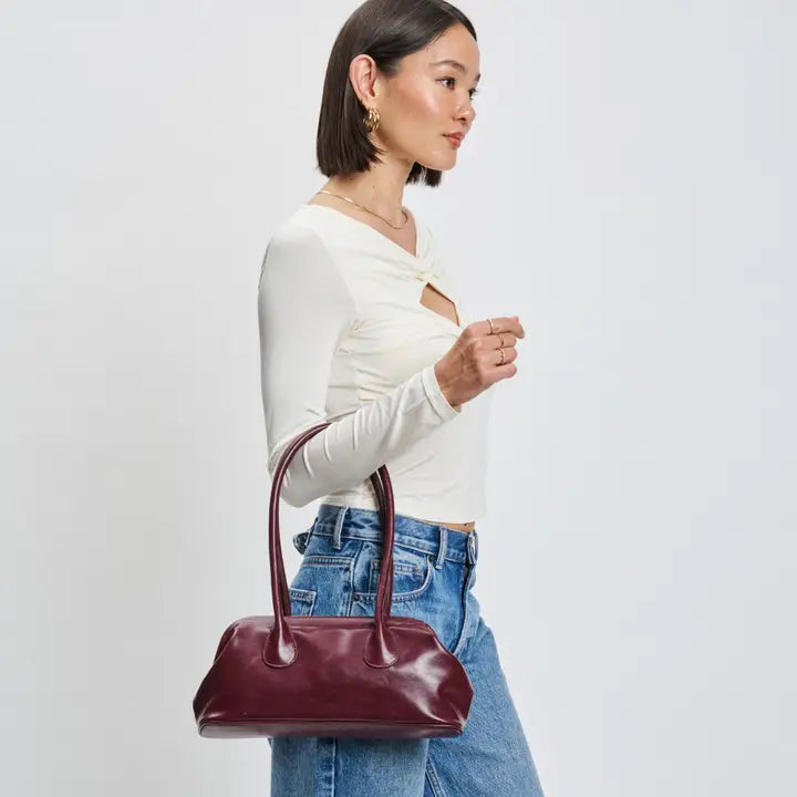 Nina Shoulder Bag – Burgundy