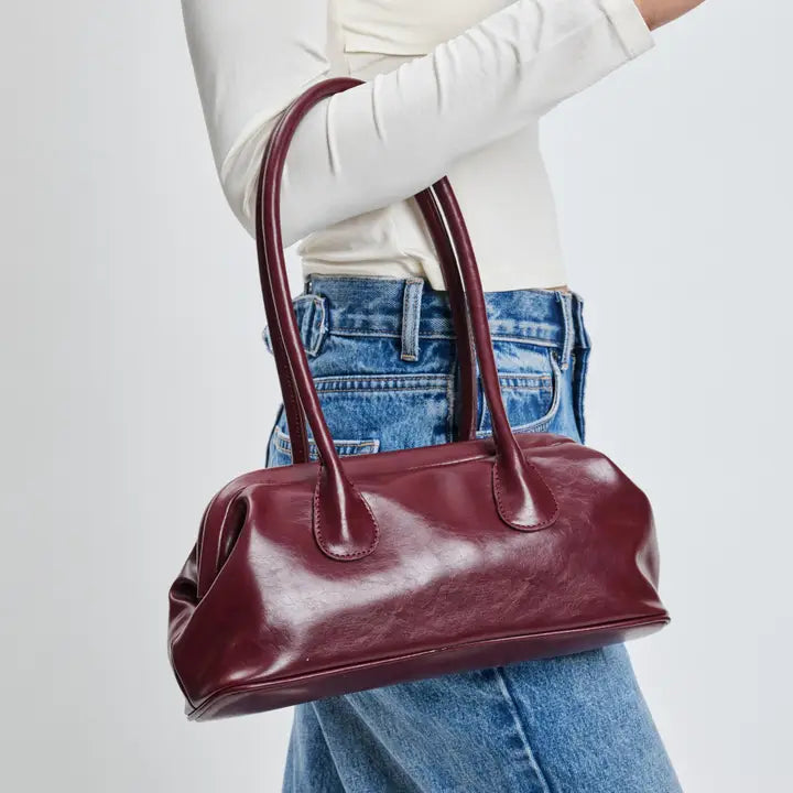 Nina Shoulder Bag – Burgundy