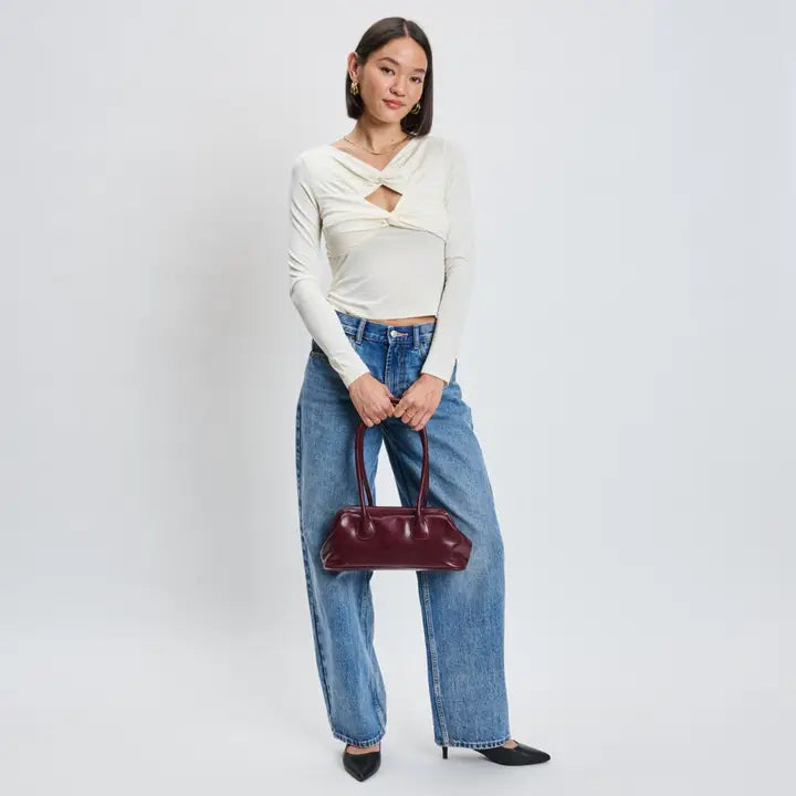 Nina Shoulder Bag – Burgundy