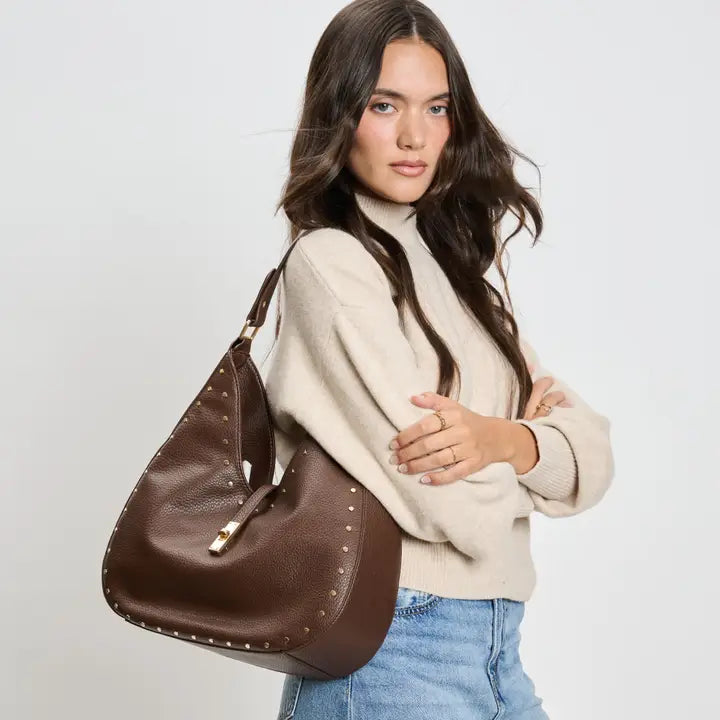 Olivia Studded Hobo Bag