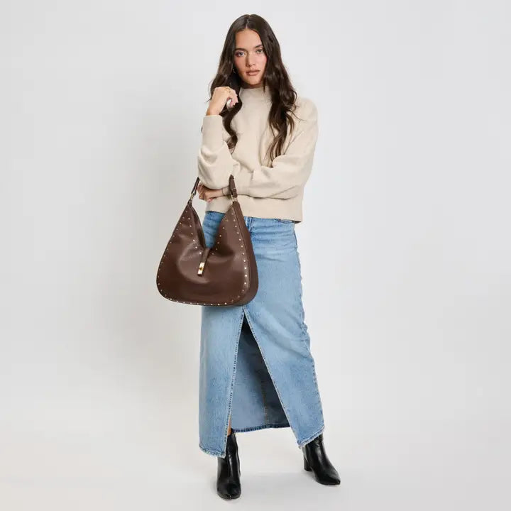 Olivia Studded Hobo Bag