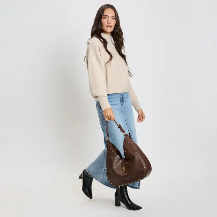 Olivia Studded Hobo Bag