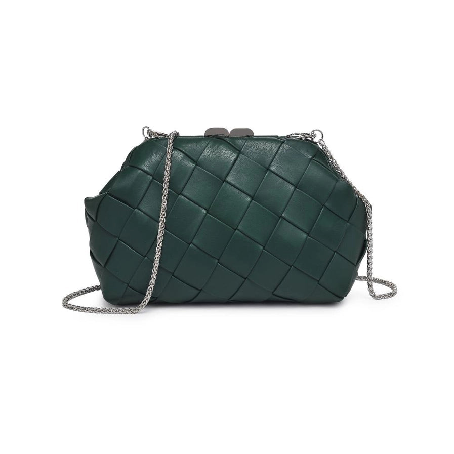 Pauline Woven Crossbody – Emerald Green
