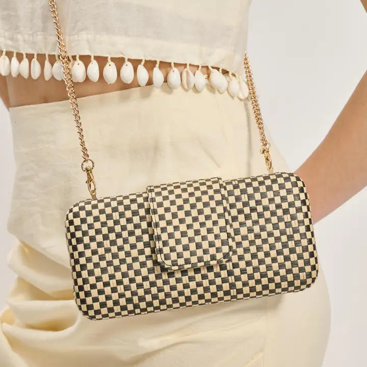 Sylvi Checkerboard Evening Bag