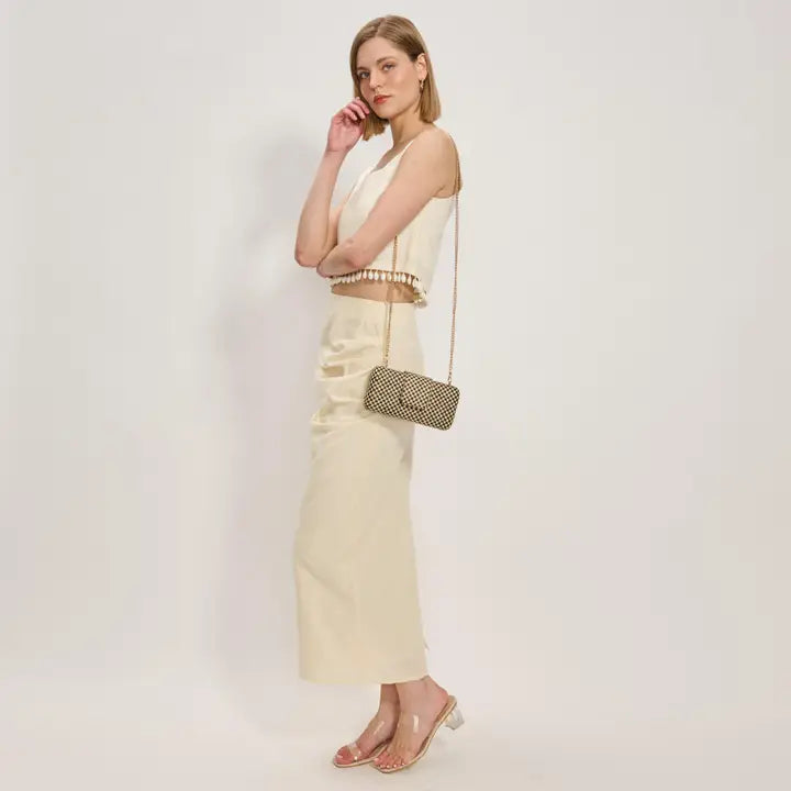Sylvi Checkerboard Evening Bag