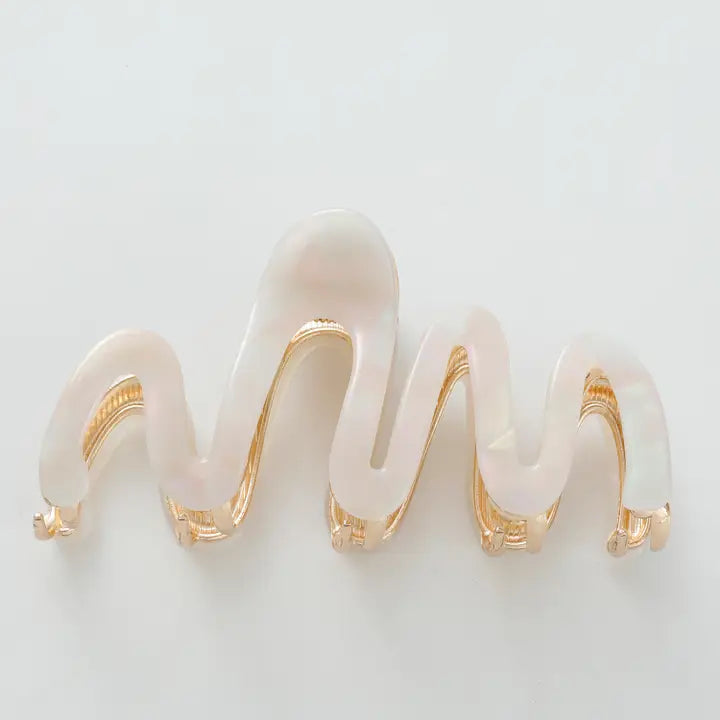 Willow Rosé | Large Squiggle Metal Claw Clip